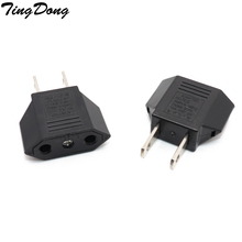 TingDong 3pcs/lot Black Universal Travel Power Plug Adapter EU EURO to US USA Adaptor Converter AC Power Plug Adaptor Connector 2024 - buy cheap