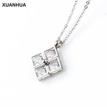 XUANHUA Wholesale Crystal Necklace Stainless Steel Necklaces & Pendants Chain Necklace Choker Stone Jewellery Women Jewelry 2024 - buy cheap