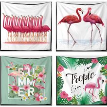 Polyester Flamingo Tapestry Wall Art Tapestries Tropical Home Decorative Door Curtain Living Room Bedspread Sheet Table Cloth 2024 - buy cheap