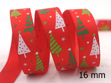 [IuBuFiGo] New 5/8" 16mm Ribbon Christmas Tree Printed Grosgrain Festival Tape 100 yards/roll 2024 - buy cheap