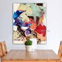 Pintura a óleo abstrata pintada à mão pinturas de parede para sala de estar restaurante sala de jantar decoração de parede decoração de casa 2024 - compre barato