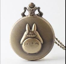 Vintage Totoro Japanese Animated Film Movie Totoro Dial Quartz Pocket Watch Necklace Men Women Boy Girl Pocket Fob Watch 2024 - buy cheap