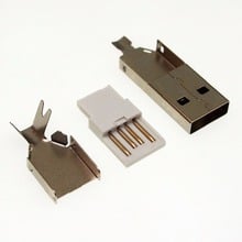 Juego de 10 enchufes 3 en 1 para cable de soldadura, conector USB macho A tipo A, DIY, 2,0 2024 - compra barato