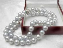 Raro Akoya-collar de perlas Concha, color gris, 8MM, 18 pulgadas 2024 - compra barato