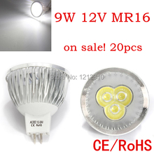 20PCS/LOT MR16 LED 12V 9W LED LAMP MR 16 12V LED SPOTLIGHT WARM WHITE COOL WHITE FREE SHIPPING 2024 - buy cheap