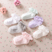 Cute Baby Lace Socks Candy Color Socks Children Clothes- Accessories Baby Girl kids Princess Socks 6 colors Summer Newborn Socks 2024 - buy cheap