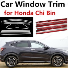 wholesale For Honda Chi Bin Car Styling Accessories bright silver Car Window Trim Cover stainless steel 2024 - buy cheap