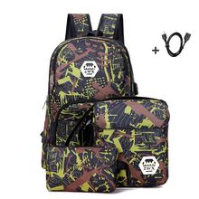 3 pcs/sets camouflage children school bag for boys school backpack for teenagers grls schoolbags kid backpacks mochila escolar 2024 - buy cheap