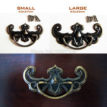 6pcs Decorative Antique Brass Vintage Jewelry Chest Furniture Dresser Cabinet Cupboard Drawer Handle Pull Knob Bat Shape 2 size 2024 - buy cheap