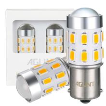 AGLINT-luz LED Exterior para coche, accesorio BA15S 1156 P21W PY21W, 5730 SMD, 24LED, para intermitente, lámpara de estacionamiento, amarillo, 12-24V, 2 uds. 2024 - compra barato
