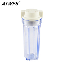 ATWFS 10" Water Filter Housing 1/4" or 1/2'' Ports Clear Bowl for Undersink / Reverse Osmosis Water Purifier Aquarium 2024 - buy cheap