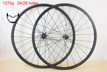 ultra light 29 inch mtb XC bike wheelset 28mm wide with 23mm inner 100x15 24h front 142x12 28h rear 29er Tubeless carbon wheels 2024 - buy cheap