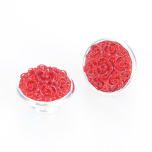 Miasol Resin Rose Cabochon Setting Jewelpops With Rubber Ring Snap Charm For Diy Charm Bracelets Necklace Ring Jewelry Making 2024 - buy cheap