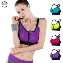 New Front Zipper Breathable Women Yoga Bra Push Up Seamless Underwear Tank Top Gym Fitness clothes Jogging yoga shirts Sport Bra 2024 - buy cheap