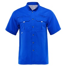 Летняя мужская рубашка для рыбалки, мужские рубашки с коротким рукавом для рыбалки, мужские рубашки для походов, быстросохнущие рубашки UPF40 + УФ футболка, большие размеры США L/3XL, camisa 2024 - купить недорого