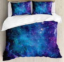 Space Duvet Cover Set Galaxy Stars in Space Celestial Astronomic Planets in the Universe Milky Way Print 4 Piece Bedding Set 2024 - buy cheap