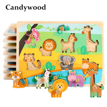 Candywood-rompecabezas para bebés y niños, figuras de tráfico de animales, tablero de rascar a mano, juguete educativo para edades tempranas 2024 - compra barato