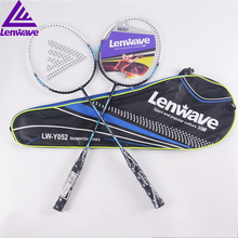 2018 lenwave marca 1 par de raquete de badminton durável raquete de badminton de liga de alumínio 2024 - compre barato