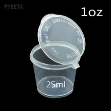 300pcs/lot- 25ml 1oz Food grade PP seasoning cup Disposable tasting cup Salad sauce Take-out storage cup 2024 - buy cheap