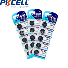 Pkcell-15 peças de baterias de botão moeda de lítio, 3v, cr2032, dl2032, cr, dl 2032, br2032, 3v 2024 - compre barato