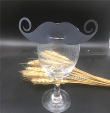 50pcs Laser Cutting Mustache Glass Cards Place Name Cards Men Party Table Invitation Cards Wedding Event Decoration Supplies 2024 - buy cheap
