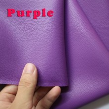 Purple Small Lychee Pu Leather  Faux Leather Fabric  Pu Artificial leather  Upholstery Leather  Sold By The Yard  Free Shipping 2024 - buy cheap