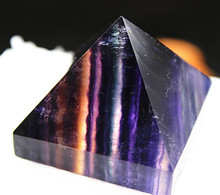 Натуральный флюоритовый кварц Кристалл Полированная Пирамидка с лечебным действием, образцы 2024 - купить недорого