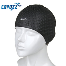 COPOZZ Silicone Waterproof Men Women Swimming Cap Swim for Long Hair Hat Cover Ear Bone Pool 2024 - buy cheap