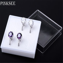 PINKSEE Wholesale 5PCS Jewellery Gift Boxes White Pads Clear Plastic Earrings Bracelet Necklace Box 2024 - buy cheap