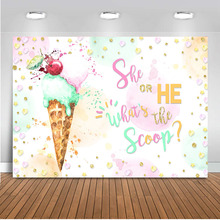 Ice Cream Gender Reveal backdrop for Party Decoration Supplies High Quality Supplies Photography Background Dessert Table Props 2024 - buy cheap