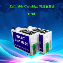 INK WAY T1361 T1361 Empty Refillable ink cartridge for  K101 K103 K201 K301  with latest chip,1 Set, 2 PCS 2024 - buy cheap