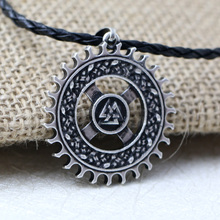 10pcs Norse Vikings Valknut Wheel Pendant Necklace Viking Amulet Necklace Scandinavian Norse Jewelry Mammen 2024 - buy cheap