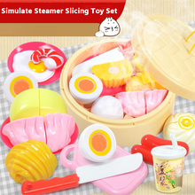 15Pcs/set Baby Pretend Play Cutting Toys Kids Kitchen Plastic Simulation Steamer Slicing Set Games Early Educational Girls Toy 2024 - buy cheap