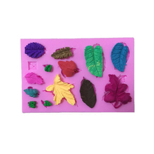 Various Plants Leaf Chocolate Moulds Cake Silicone Mold Candy Baking Molds Embossed Fondant Mould Wedding Decoration Tools E048 2024 - buy cheap