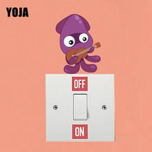 YOJA Interesting World Ocean Day Cartoon Octopus Switch Sticker Bedroom PVC Wall Decals 11SS0253 2024 - buy cheap