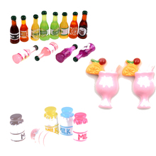 Mini Milk Wine Water Bottles Dollhouse Miniature Toy Doll Food Kitchen Living Room Accessories New Kids Gift Pretend Play Toy 2024 - buy cheap