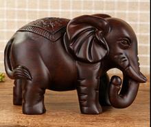 black sandalwood Ebony elephant furnishings solid wood carving crafts carved Wood furnishings rosewood Handmade sculpture 2024 - buy cheap