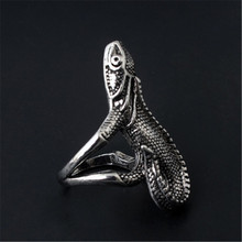 Cool Lizard Rings For Men punk Biker jewelry Wholesale 3D Animal Rings Punk Rock Style Geckos Men Ring 2024 - buy cheap