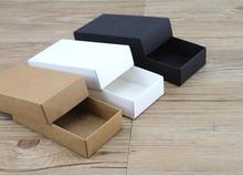 10 sizes Kraft black white gift packaging box kraft blank carton paper gift paper box with lid Gift carton cardboard box 2024 - buy cheap