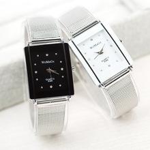 New Design WoMaGe Brand Square Face With Crystal For Women Precise Quartz Movement Stainless Steel Lady Gift Watch 2024 - buy cheap