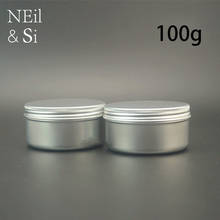 100g Aluminum Jar Refillable Cosmetic Cream Bottle Empty Wax Tin Screw Cap Lotion Containers Free Shipping 2024 - buy cheap