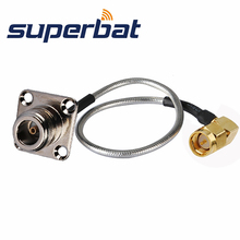 Superbat N Female Mount Panel Straight to SMA Male Right Angle Pigtail Cable RG405 15cm Assembly 2024 - buy cheap