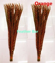 Factory 50pcs/lot 70-80cm Length Natural Orange Dyed Reeves Venery Pheasant Tail Feathers 2024 - buy cheap
