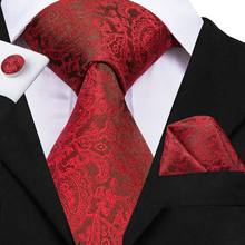 Hi-Tie Новый модный стиль 100% шелк Мужские галстуки ручной работы синий цветочный узор Галстуки для рукоделия 2024 - купить недорого