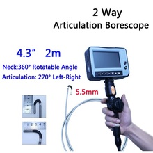 5.5mm 2 Way Direction 2M Rotational Inspection Camera  Industry Endoscope Video Borescope 4.3inch LCD  USB  SD Card ,VD-2ED55 2024 - buy cheap