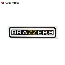 SLIVERYSEA 4.9*22.5cm Car Sticker BRAZZERS Funny Reflective Sar stickers Auto Decals Removable Car Accessories #B1062 2024 - buy cheap
