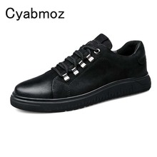 Cyabmoz-Zapatos altos Invisible para hombre, zapatos de cuero genuino informales, transpirables, 5cm, aumento de altura, 2018 2024 - compra barato