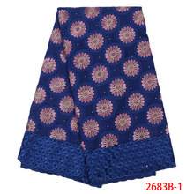 Африканская кружевная ткань, Высококачественная швейцарская вуаль, кружевная ткань с вышивкой в нигерийском стиле, KS2683B-1, 2019 2024 - купить недорого