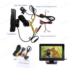 Sale! 4.3  Inch TFT LCD Color Display Screen Car Rear View Monitor + 4 LED backlight display Rear view Reversing Camera 2024 - buy cheap