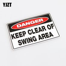YJZT 13.3CM*8.5CM Warning Mark KEEP CLEAR OF SWING AREA PVC Waterproof Decal Car Sticker 13-0343 2024 - buy cheap